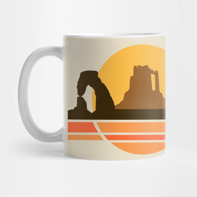 Arches National Park Retro 70s Tourist Souvenir by darklordpug